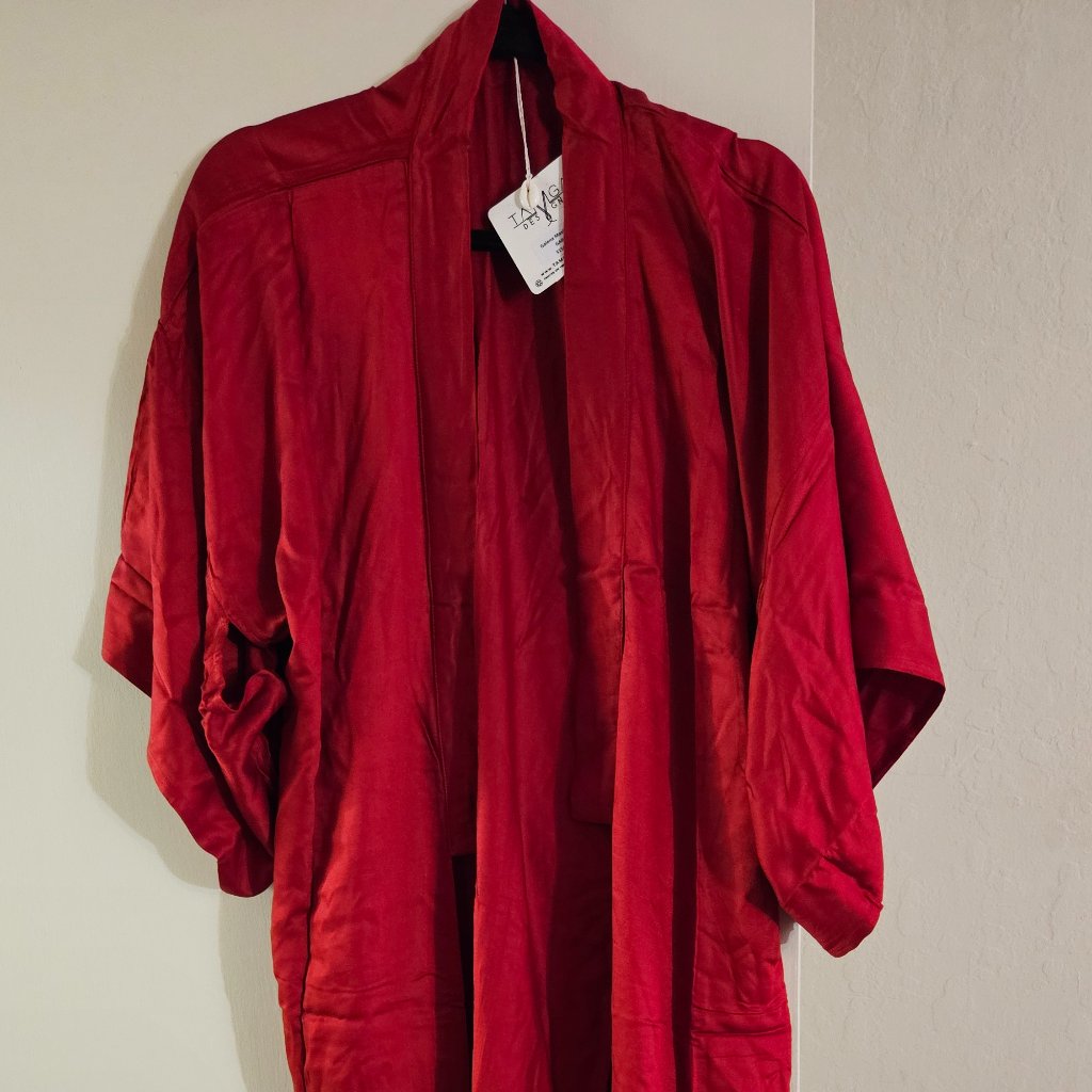 Tamga Garnet Red Maxi Kimono Robe